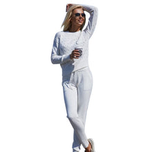 Load image into Gallery viewer, MVGIRLRU Women sweater suit Casual Knitted Sweaters Pants 2 Piece Set Female Tracksuits
